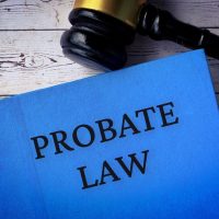 Probate law and gavel on a table. Law and legal concept